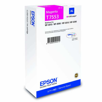 Epson T7553XL (C13T755340), originální inkoust, purpurový, 4000 stran (39 ml)