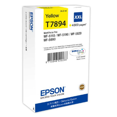 Epson T7894XXL (C13T789440), originální inkoust, žlutý, 4000 stran (34 ml)