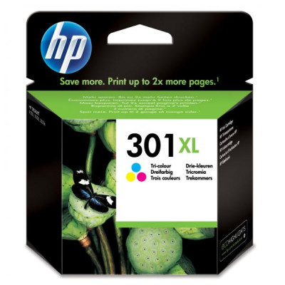 HP CH564EE (301XL), originální inkoust, barevný, 12 ml