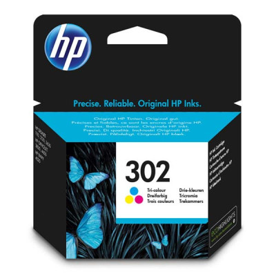 HP F6U65AE (302), originální inkoust, barevný, 165 stran (4 ml)