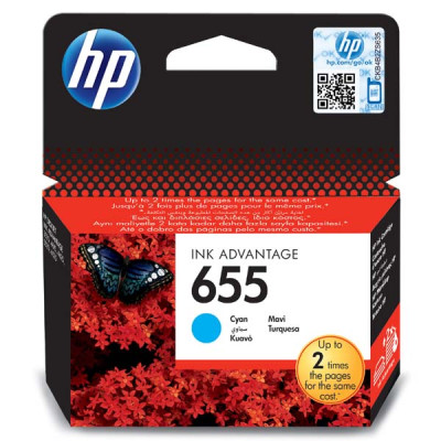 HP CZ110AE (655), originální inkoust, azurový, 600 stran (12 ml)