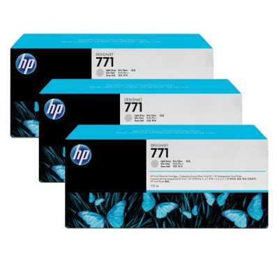 HP CR257A (771), originální inkoust, světle šedý, 3 × 775 ml, 3-pack