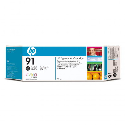 HP C9465A (91), originální inkoust, photo černý, 775 ml