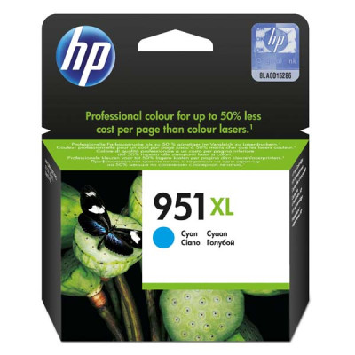 HP CN046AE (951XL), originální inkoust, azurový, 24 ml