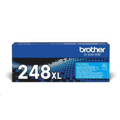 Brother TN-248XLC, originální toner, azurový, 2300 stran, XL