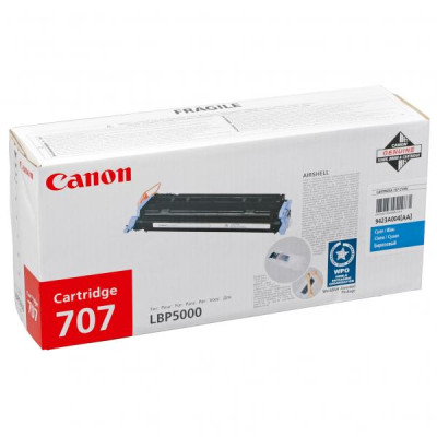 Canon CRG-707C (9423A004), originální toner, azurový, 2000 stran