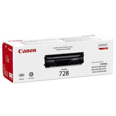 Canon CRG-728Bk (3500B002), originální toner, černý, 2100 stran