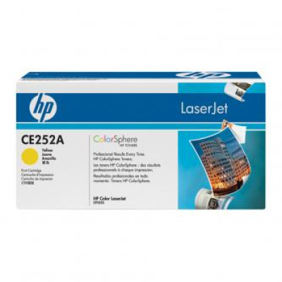 HP CE252A (504A), originální toner, žlutý, 7000 stran