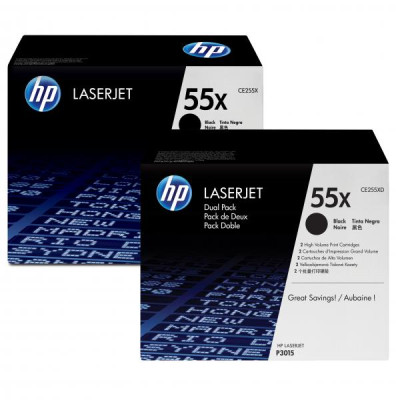 HP CE255XD (55X), originální toner, černý, 2 × 12500 stran, 2-pack