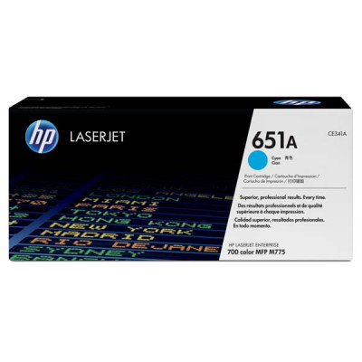 HP CE341A (651A), originální toner, azurový, 16000 stran