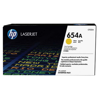 HP CF332A (654A), originální toner, žlutý, 15000 stran