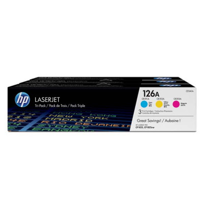 HP CF341A (126A), originální toner, CMY, 3 × 1000 stran, 3-pack