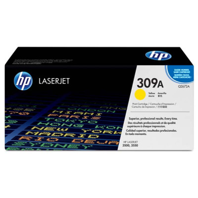 HP Q2672A (309A), originální toner, žlutý, 4000 stran