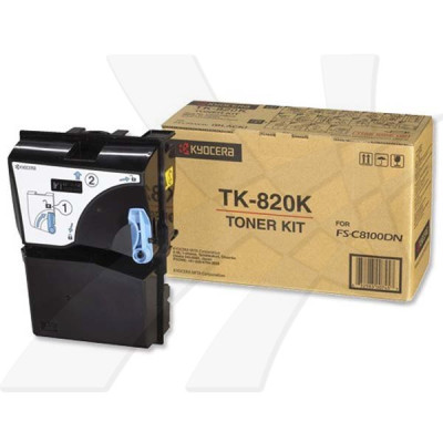 Kyocera TK-820K, originální toner, černý, 15000 stran