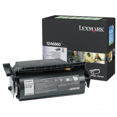 Lexmark 12A6860, originální toner, černý, 10000 stran