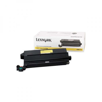 Lexmark 12N0770, originální toner, žlutý, 14000 stran