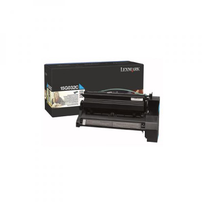 Lexmark 15G032C, originální toner, azurový, 15000 stran