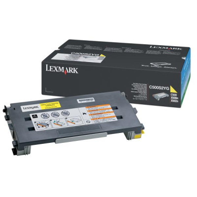 Lexmark C500S2YG, originální toner, žlutý, 1500 stran