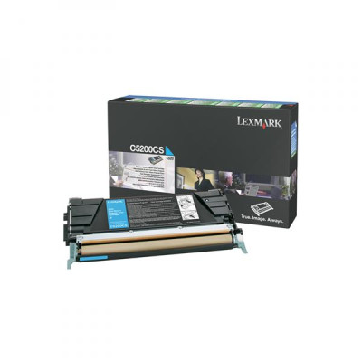 Lexmark C5200CS, originální toner, azurový, 1500 stran