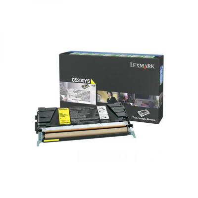 Lexmark C5200YS, originální toner, žlutý, 1500 stran