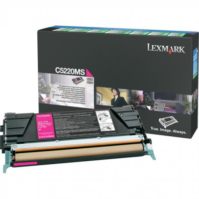 Lexmark C5220MS, originální toner, purpurový, 3000 stran