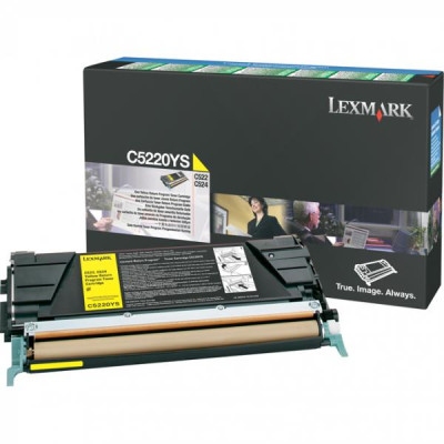 Lexmark C5220YS, originální toner, žlutý, 3000 stran