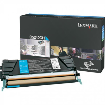 Lexmark C5242CH, originální toner, azurový, 5000 stran