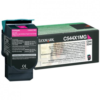 Lexmark C544X1MG, originální toner, purpurový, 4000 stran