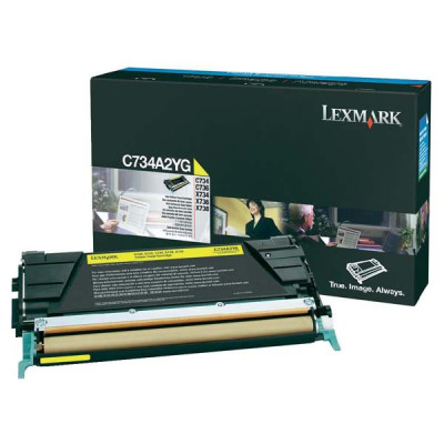 Lexmark C734A2YG, originální toner, žlutý, 6000 stran