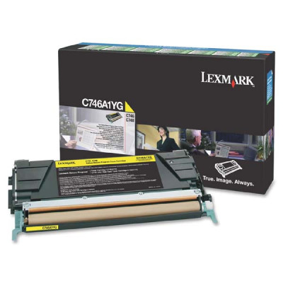 Lexmark C746A1YG, originální toner, žlutý, 7000 stran