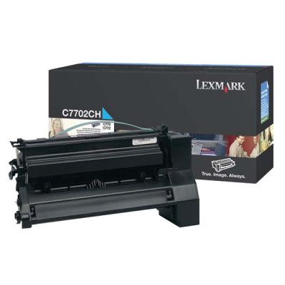 Lexmark C7702CH, originální toner, azurový, 10000 stran