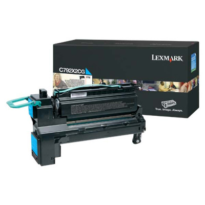 Lexmark C792X2CG, originální toner, azurový, 20000 stran