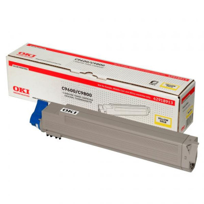 Oki C9600 (42918913), originální toner, žlutý, 15000 stran